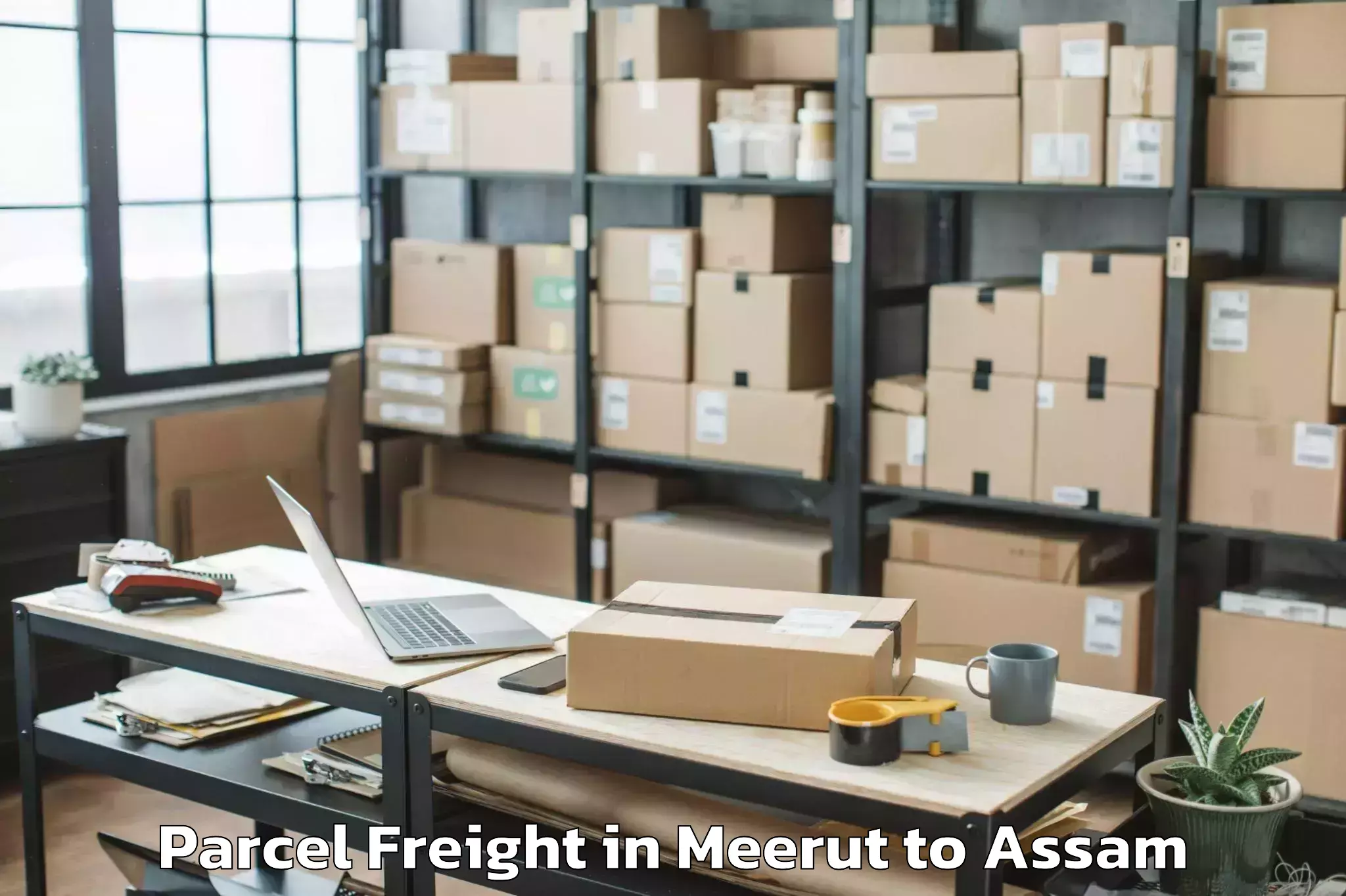 Book Your Meerut to Raha Gaon Parcel Freight Today